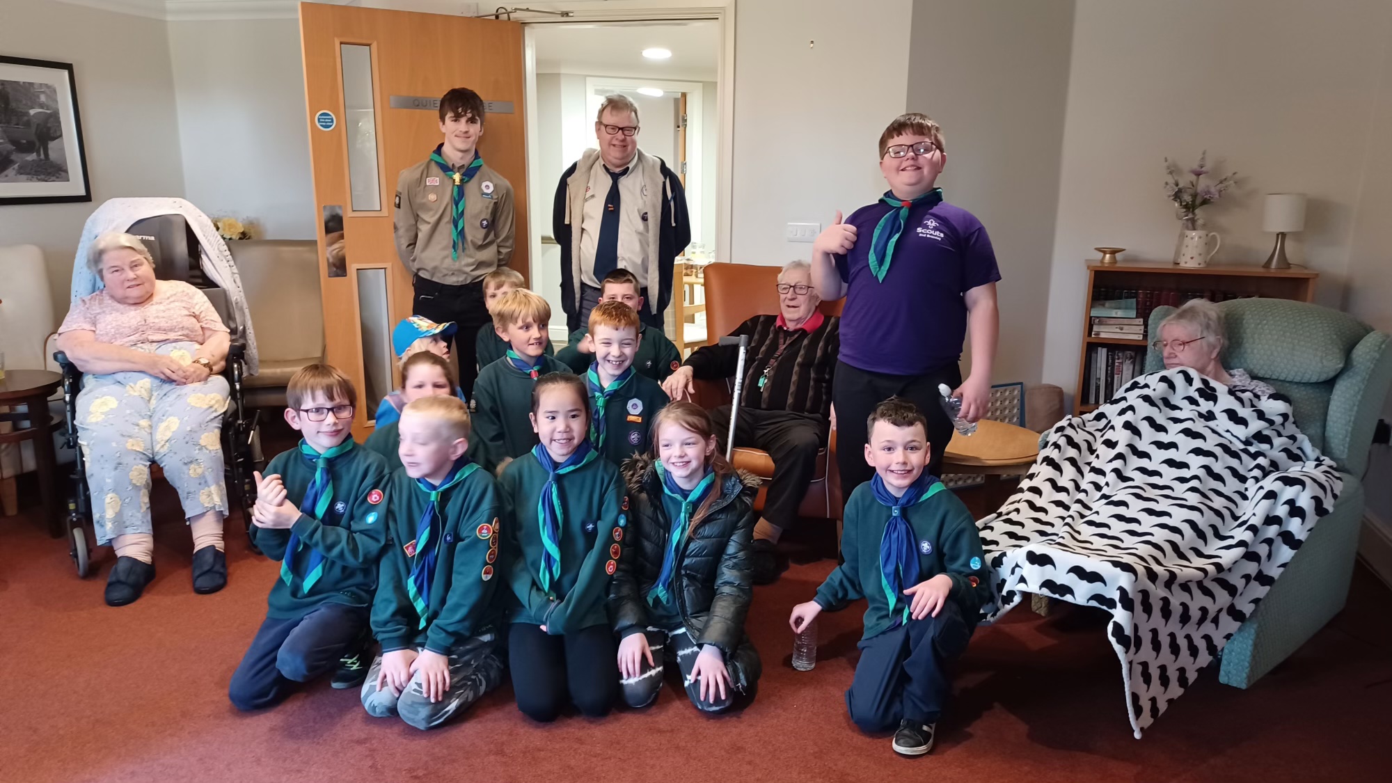 Cubs visit to Aire View care home April 2023